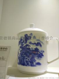景德镇手绘青花玲珑茶杯高档陶瓷茶杯价格