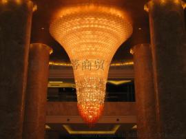 酒店大型玻璃灯饰艺术设计