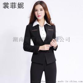 2016韩版时尚职业装女长袖套装秋 办公室职员工装女 外套两件套裤